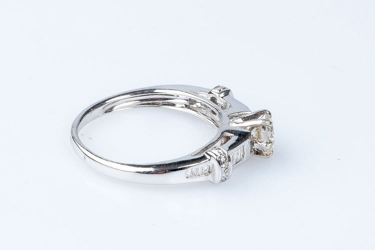 Bague 54 Bague diamant en or blanc 58 Facettes 111.17357-12