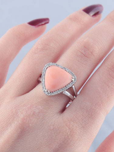 Bague 52 Bague Corail Peau d'Ange 58 Facettes