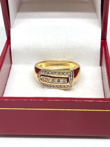 Bague Bague en or jaune diamants 58 Facettes