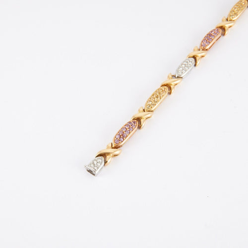 Bracelet Bracelet en or jaune, saphirs, diamants 58 Facettes