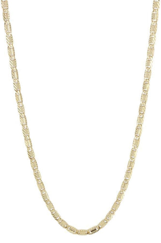 Collier CHAINE MAILLE PLATE FANTAISIE 58 Facettes 056911