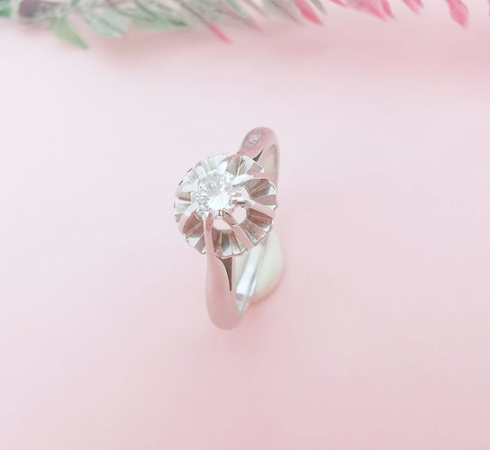 Bague Bague Ancienne solitaire Diamant 0,20ct 58 Facettes AA 1611