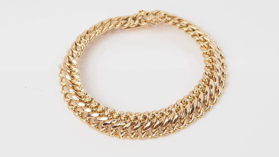 Bracelet 16.5 Bracelet maille américaine en or jaune 58 Facettes 32442