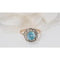 Bague 54 Bague Topaze Bleue & Roses 58 Facettes 32028