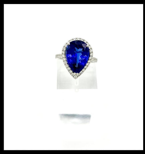 Bague 58 Bague Tanzanite forme poire 58 Facettes