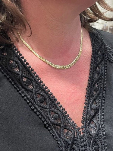 Collier COLLIER MAILLE HARICOT EN CHUTE 58 Facettes 058281