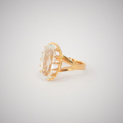 Bague Bague or jaune aigue-marine 58 Facettes LOT 2908