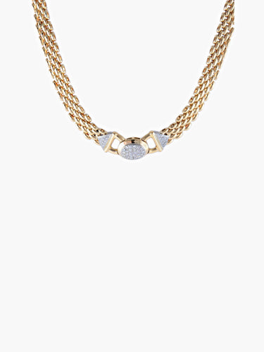 Collier Collier Deux Ors Diamants 58 Facettes