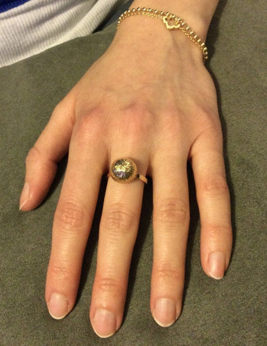 Bague 55 Bague Dôme Or 58 Facettes