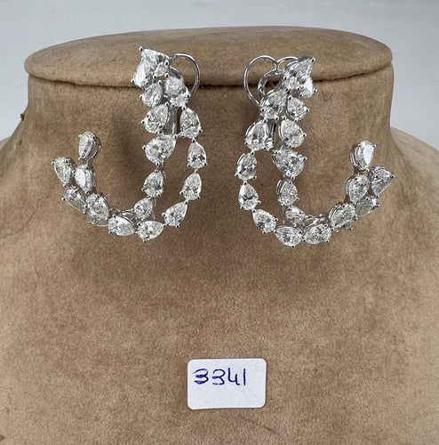 Boucles d'oreilles Boucles d’oreilles cocktail or blanc et diamants 58 Facettes N3341