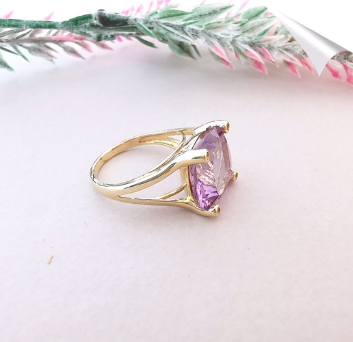 Bague Bague Améthyste coussin Diamants 58 Facettes AA 1522