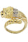 Bague 51 BAGUE TÊTE DE LION RUBIS ET DIAMANTS 58 Facettes 046871