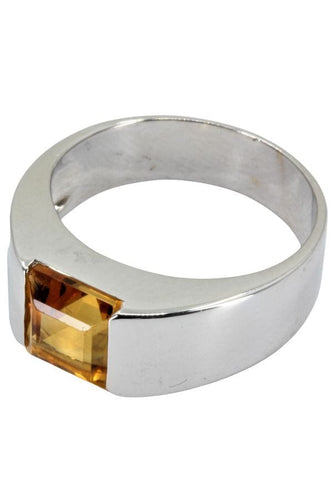Bague BAGUE MODERNE CITRINE MANDARINE 58 Facettes 045121