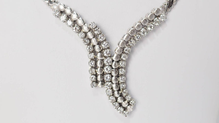 Collier Collier Or blanc Diamants 58 Facettes 31983