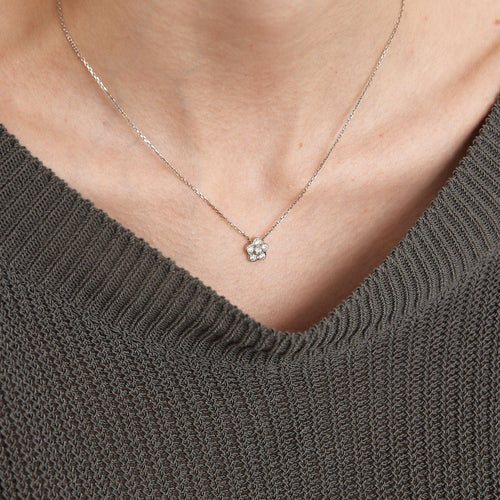 Collier Collier or gris, diamants 58 Facettes HS2415