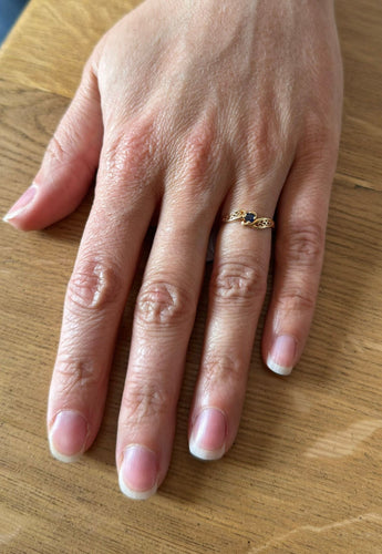 Bague 54 Bague Or jaune Saphir 58 Facettes