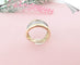 Bague Bague Bandeau Or deux tons & Diamants 58 Facettes AA 1577