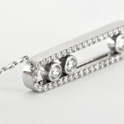 Collier Collier en Or Blanc & diamants 58 Facettes