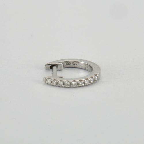 Boucles d'oreilles Créole en Or blanc & diamants 58 Facettes