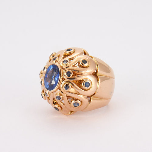 Bague 51 Bague Dôme Saphirs 58 Facettes