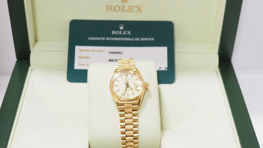 Montre 14 Montre Rolex Lady Oyster Perpetual en or jaune 18kt 58 Facettes 31934