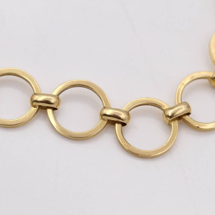 Bracelet Bracelet maillons circulaires en or jaune d'occasion 58 Facettes E358958G