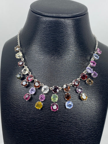 Collier Collier Grenat Péridot Améthyste 58 Facettes A 196