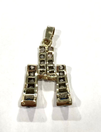 Pendentif Pendentif en or blanc, diamants et spinelles 58 Facettes