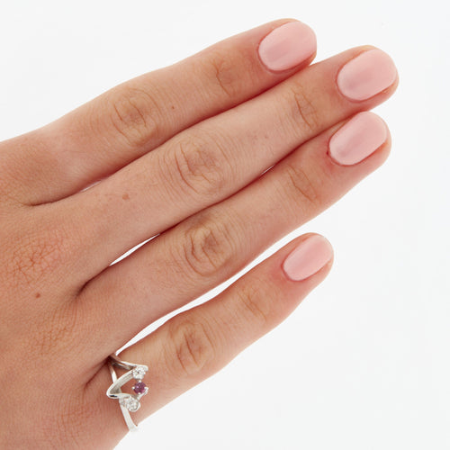 Bague 47 Bague Or blanc Rubis Diamants 58 Facettes REF 1053/16