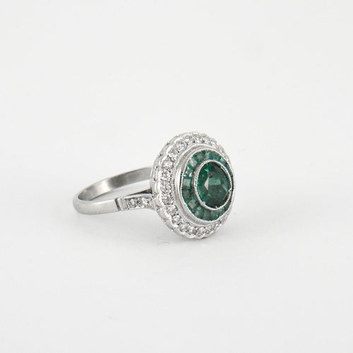 Bague 53 BAGUE ART DÉCO EMERAUDE 58 Facettes