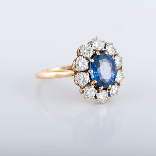 Bague 51 Bague Pompadour Saphir Diamants 58 Facettes