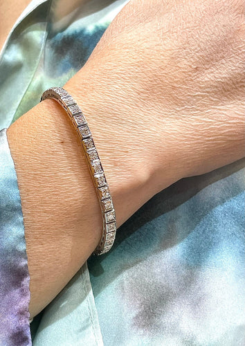 Bracelet Bracelet tennis  diamants et or blanc 58 Facettes