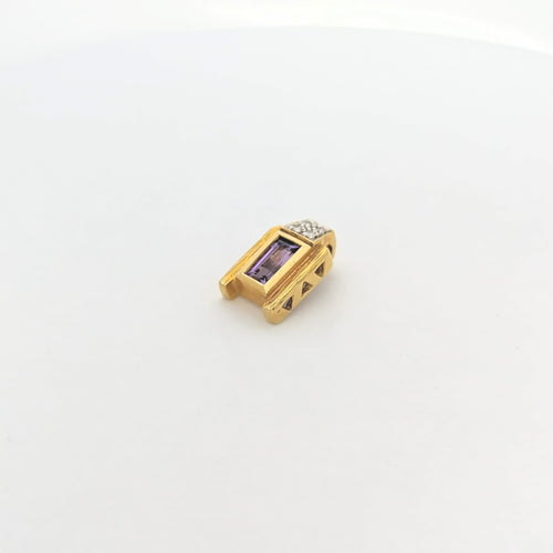 Pendentif Pendentif or jaune diamants et améthyste 58 Facettes 27235