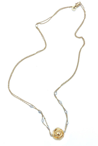 Collier DAMIANI. Collier or rose et diamants 58 Facettes