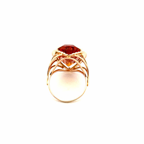 Bague 55 Bague ancienne or et citrine 58 Facettes