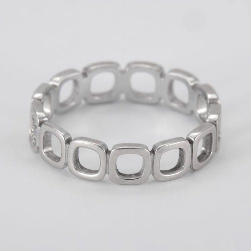 Bague 54 DINH VAN - Bague motifs carrés Diamants 58 Facettes