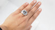 Bague Bague en or blanc aigue-marine et diamants 58 Facettes 31052