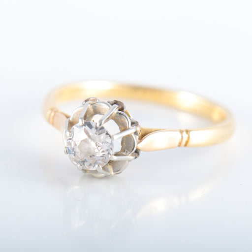 Bague 57 Bague Solitaire 2 ors Diamant 58 Facettes JE447