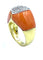Bague Bague 1970 or et corail 58 Facettes