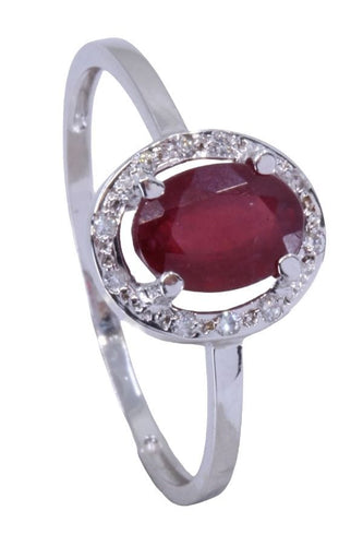 Bague 57 BAGUE RUBIS ET DIAMANTS 58 Facettes 074101