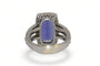 Bague Bague Or blanc Tanzanite Diamants 58 Facettes
