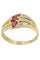 Bague 51 BAGUE MODERNE RUBIS ET DIAMANTS 58 Facettes 048101