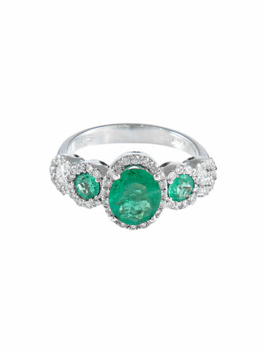 Bague 54 Bague Trilogie Emeraudes 58 Facettes