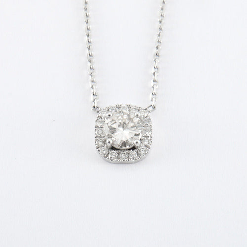 Collier Collier en or blanc diamants naturels 58 Facettes