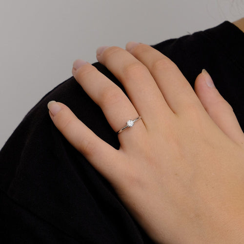 Bague 54 Bague Solitaire 0.25ct 58 Facettes 1