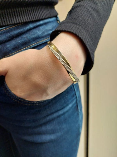 Bracelet Bracelet jonc 2 Ors Diamant 58 Facettes 078261