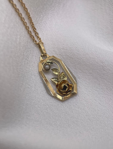 Pendentif Médaille Art Nouveau/Art Déco Or Jaune Perle Fine 58 Facettes