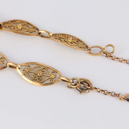 Bracelet Bracelet années 20 maille filigranée or 58 Facettes