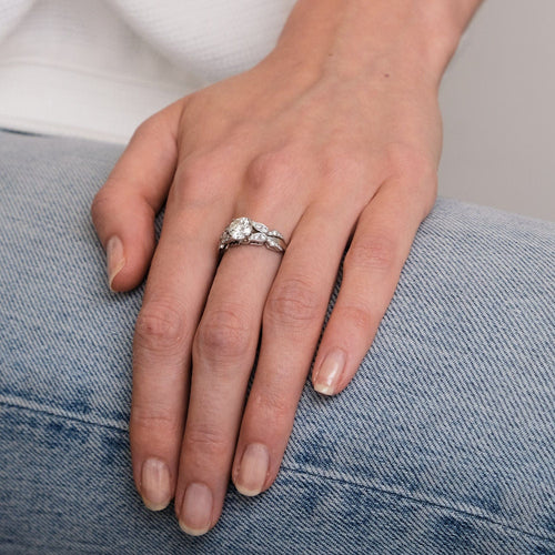 Bague 54 Bague Papillon Or Gris Diamants 58 Facettes