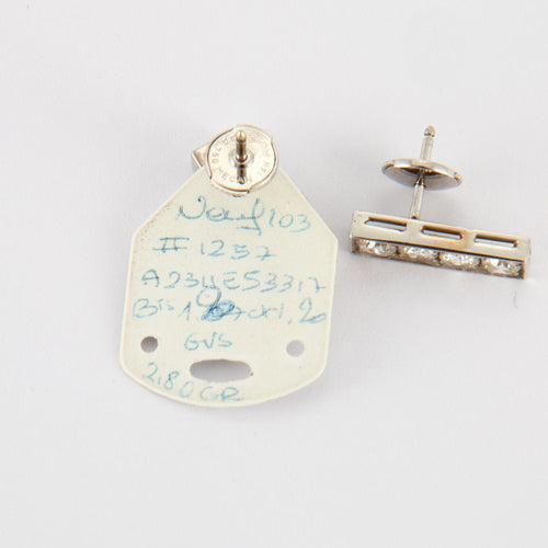 Bague Boucles d'oreilles en Or blanc & diamants 58 Facettes